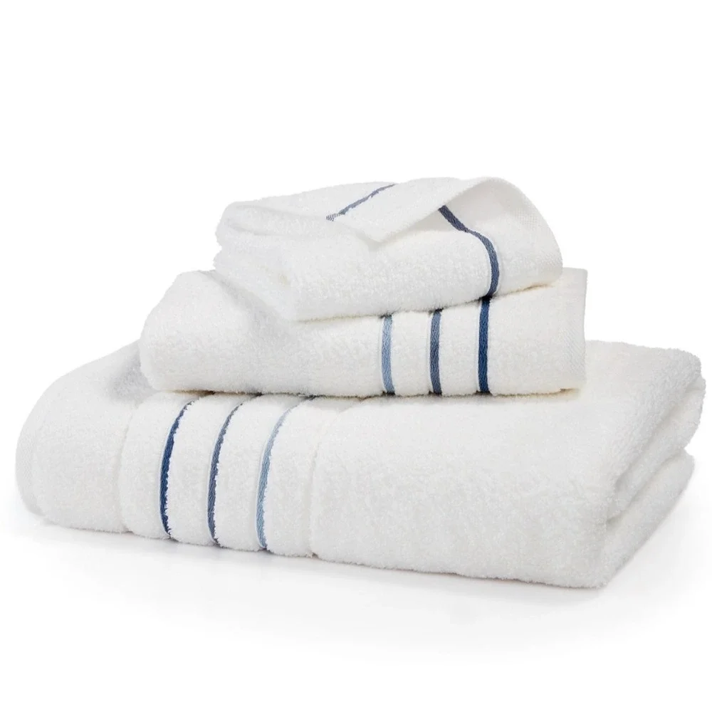Set of 3 Hotel Collection Ultimate Micro Cotton Borderline Bath Towels 30x56 NEW